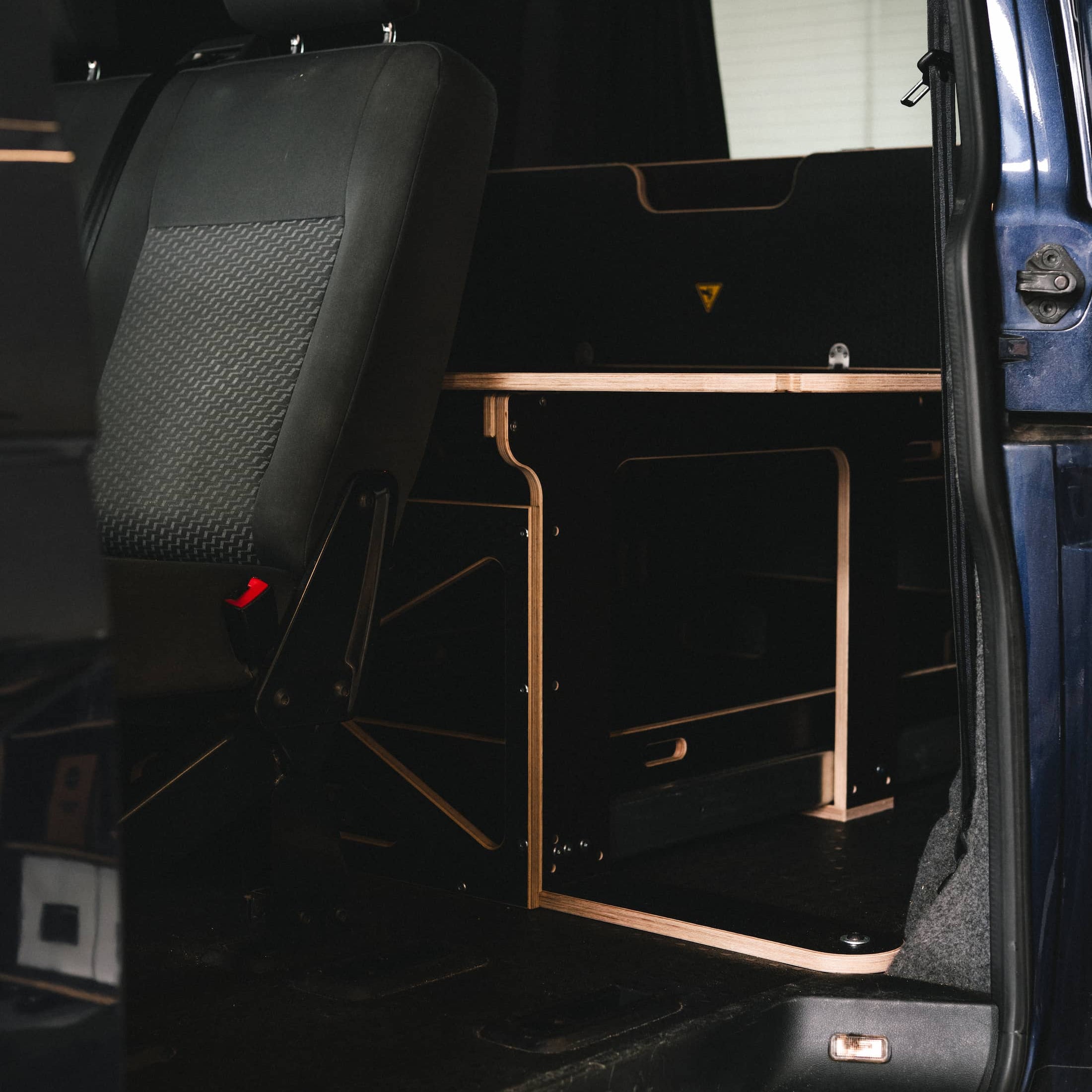 side door view of an Ovano switch narrow in mini bulkhead position. in a VW kombi