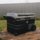 Pull along 12v fridge sat on a table