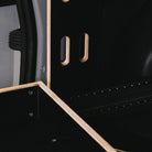 The rear of a black phenolic plywood drawer shown in a T7.
