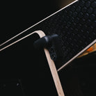 close-up of ovano table storage brackets installed on switch XL