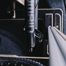 close up of ovano bike bar side elevation installed in VW transporter