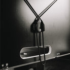 Close up of rear of Ovano Switch XL bulkhead, showing a silk black finish with an injection moulded sailing fitting and black line.