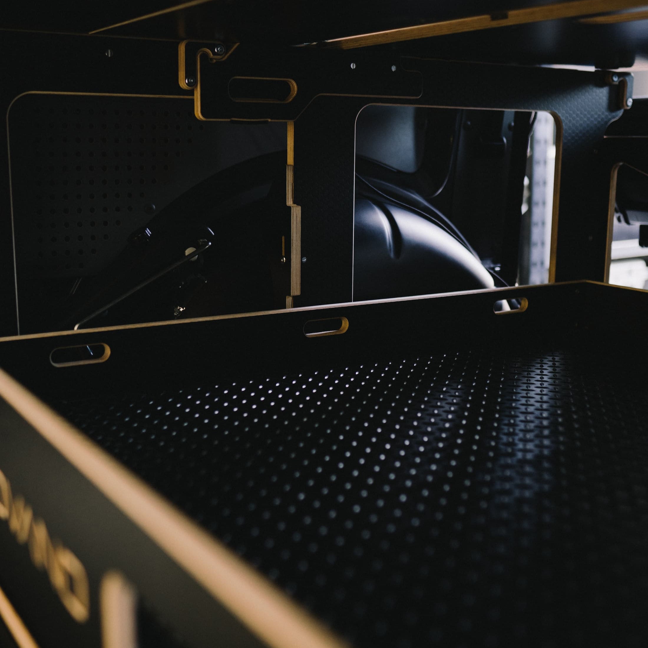 close-up of Ovano rubber mat in situ in a Switch unit.