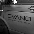 Matt black Ovano branded vinyl sticker installed on silver T5.1