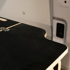 Ovano switch fitted in Transit Custom. Close-up of rear flap detail.