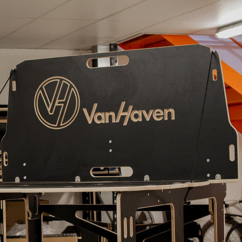 VanHaven logo engraved into Ovano switch xl bulkhead